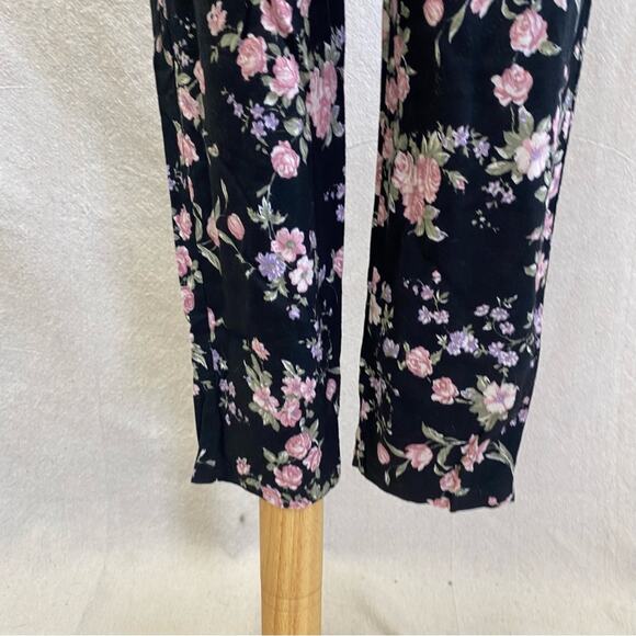 Vintage 90s floral print high‎ rise lightweight tapered leg pants x small-small - Picture 7 of 13
